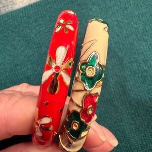 Vintage cuff Holiday bracelets 🎅🎄🤶🏻